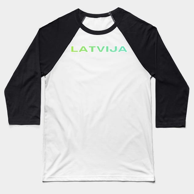 Green ombre latvija latviski - Latvia Baseball T-Shirt by LukjanovArt